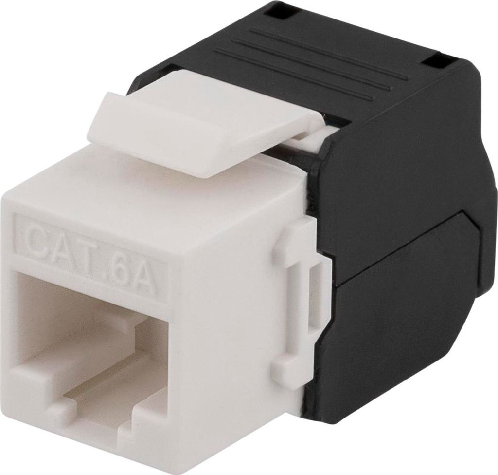 Deltaco MD-120, Flach, Weiß, RJ-45, RJ-45, Buchse, Buchse