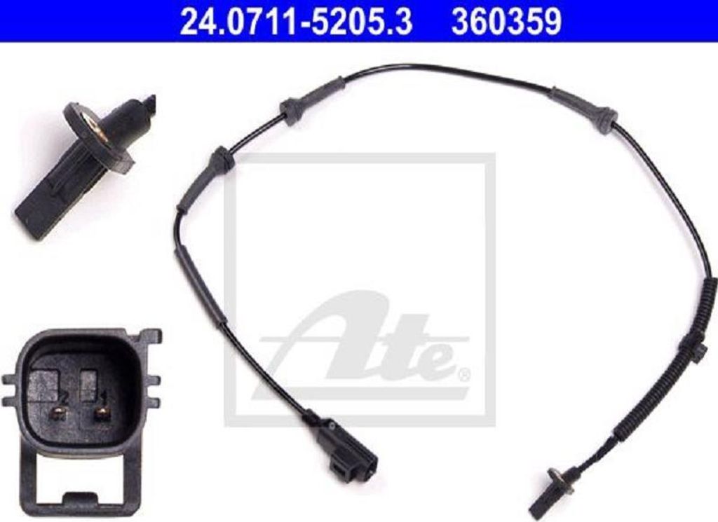 ATE ABS Sensor Raddrehzahl Vorne für LAND ROVER Freelander 2 SUV (L359) 24.0711-5205.3