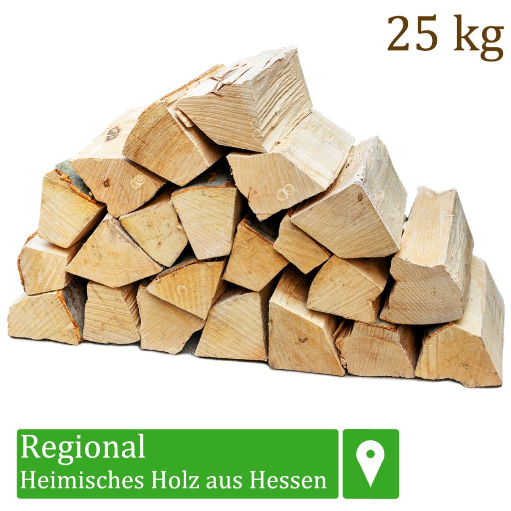 27 kg Brennholz Kaminholz Feuerholz Eiche ofenfertig kammergetrocknet in 25cm 