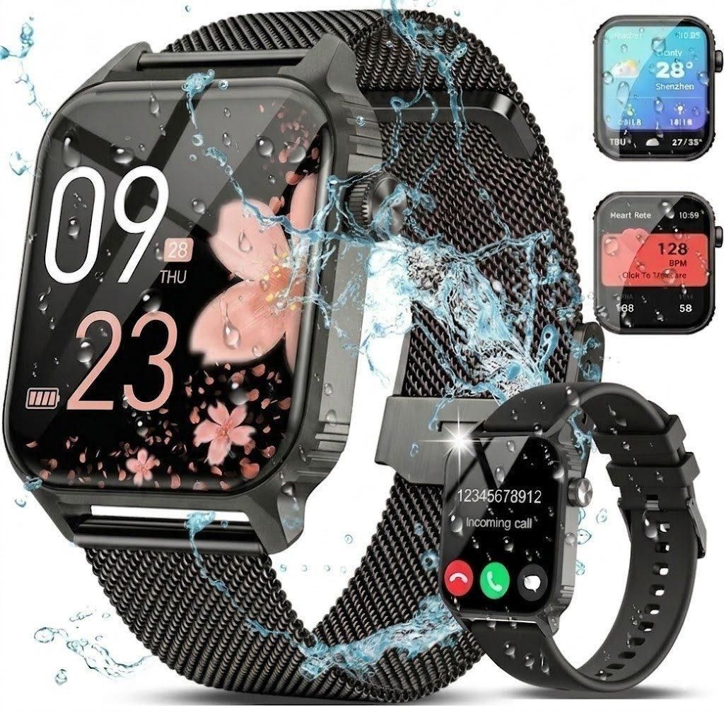Smartwatch mit Telefonfunktion für Damen & Herren, 1,85 Produktbild 