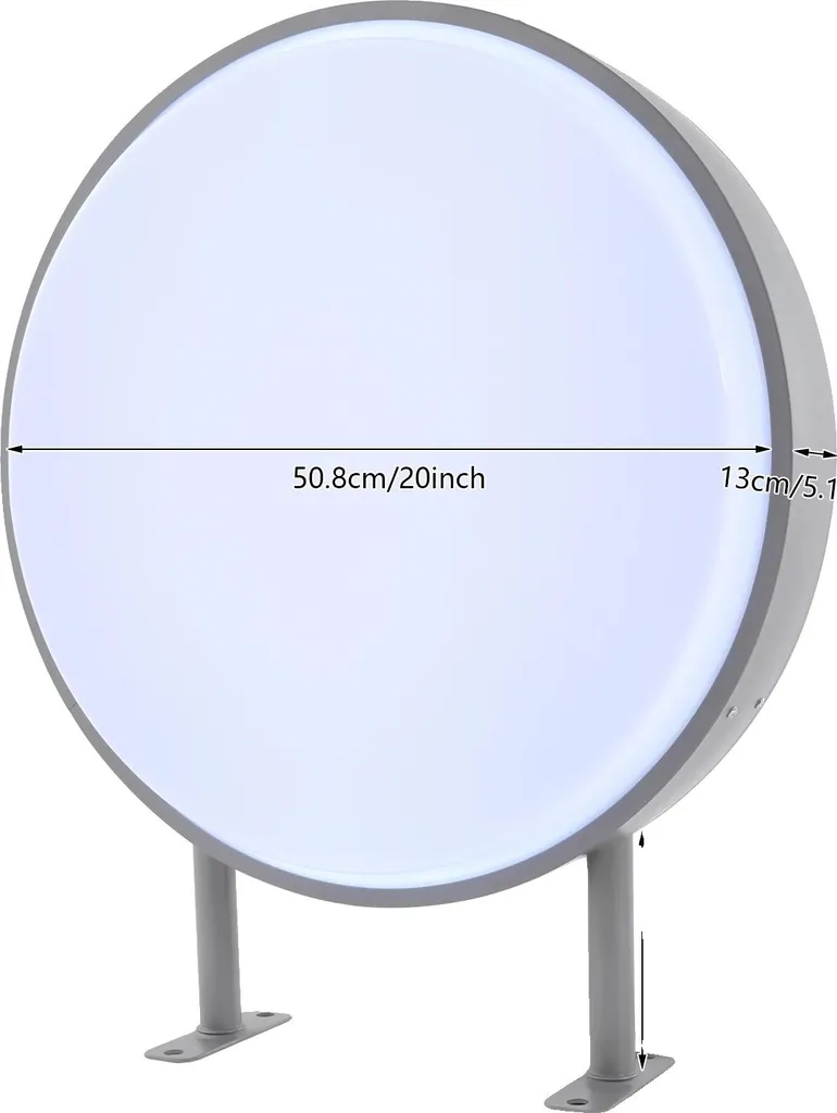 Enseigne lumineuse extérieure double face blanche et étanche pour pro