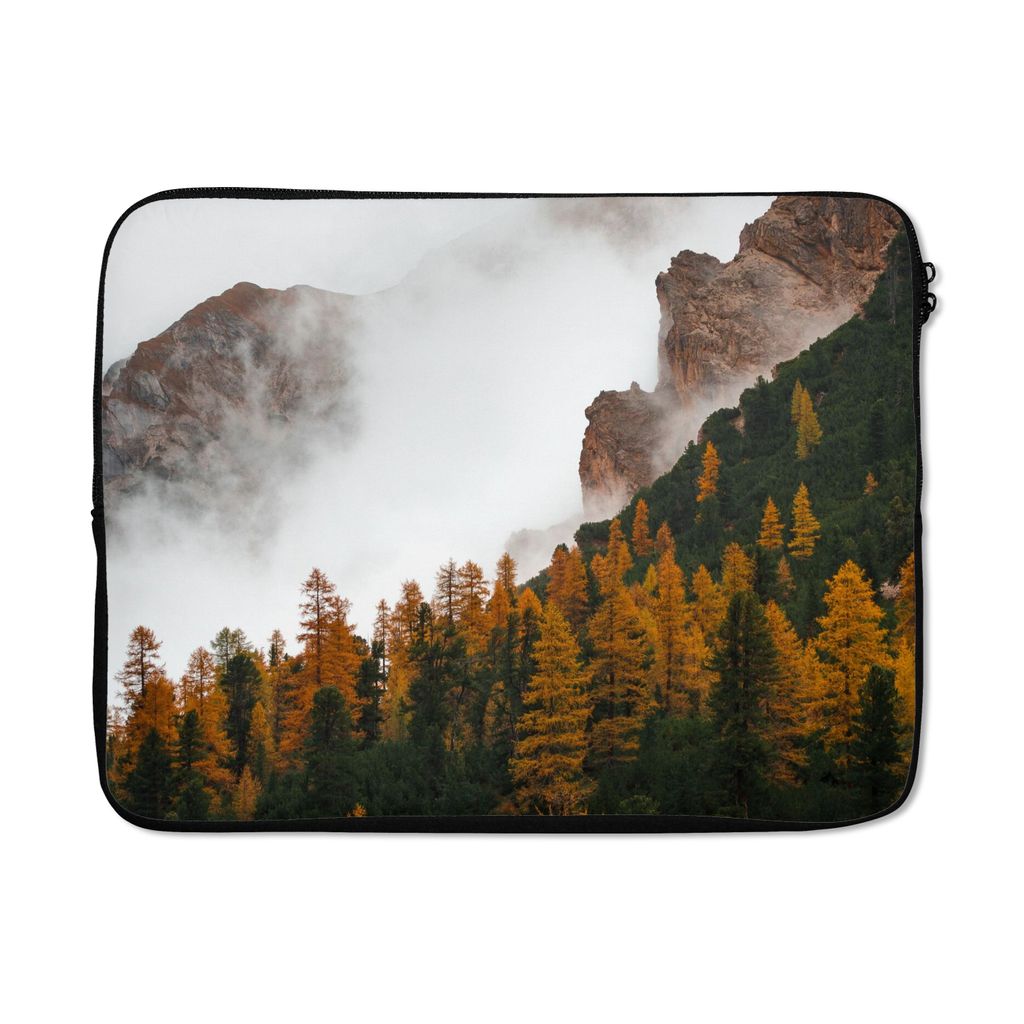 MuchoWow Laptop Hülle 17 Zoll Laptoptasche Kiefer - Herbst - Berg - Landschaft - Zipper - Schutzabdeckung
