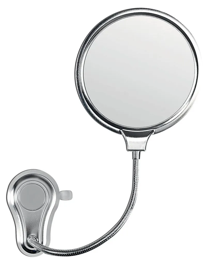 Miroir de Maquillage Pivotant en Chrome - Idéal pour Salle de Bains