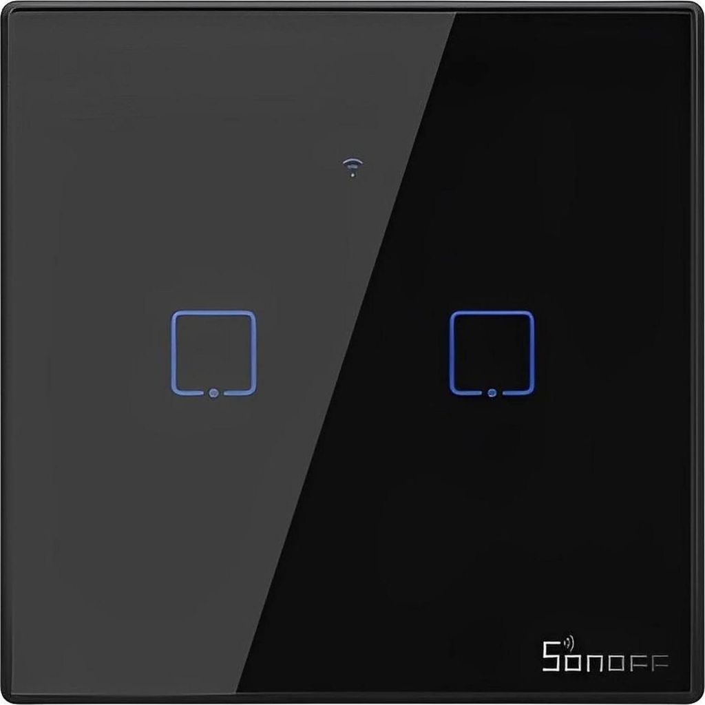Interrupteur mural Sonoff WiFi Touch double (2 voies), Image du produit 