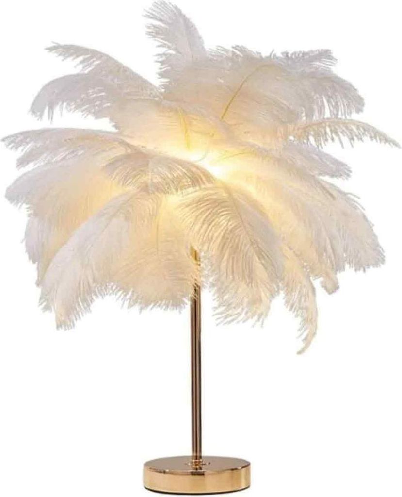 Kreative weiße Flauschig Tischlampe, Nachttischlampe, Produktbild 