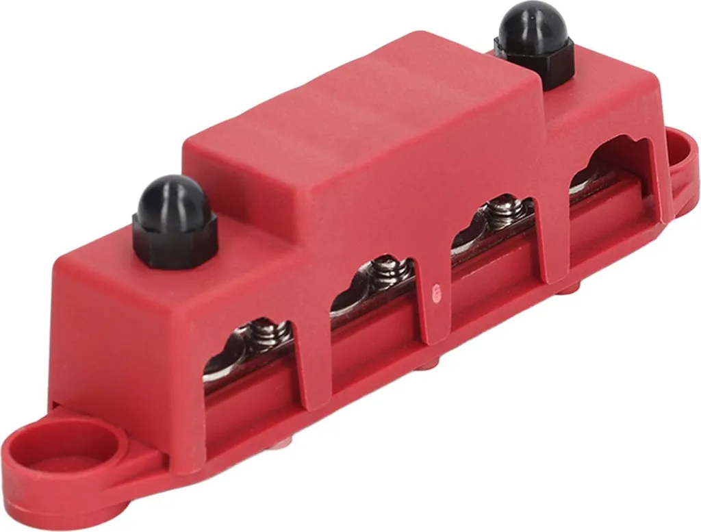 Barra Distribuzione 250A M8 Rosso - Busbar Professionale Camper