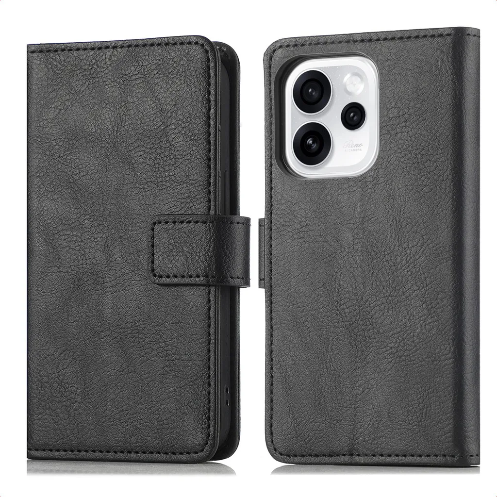 Cover Oppo Reno 15F imoshion Nera: Stile Libro e Multifunzione