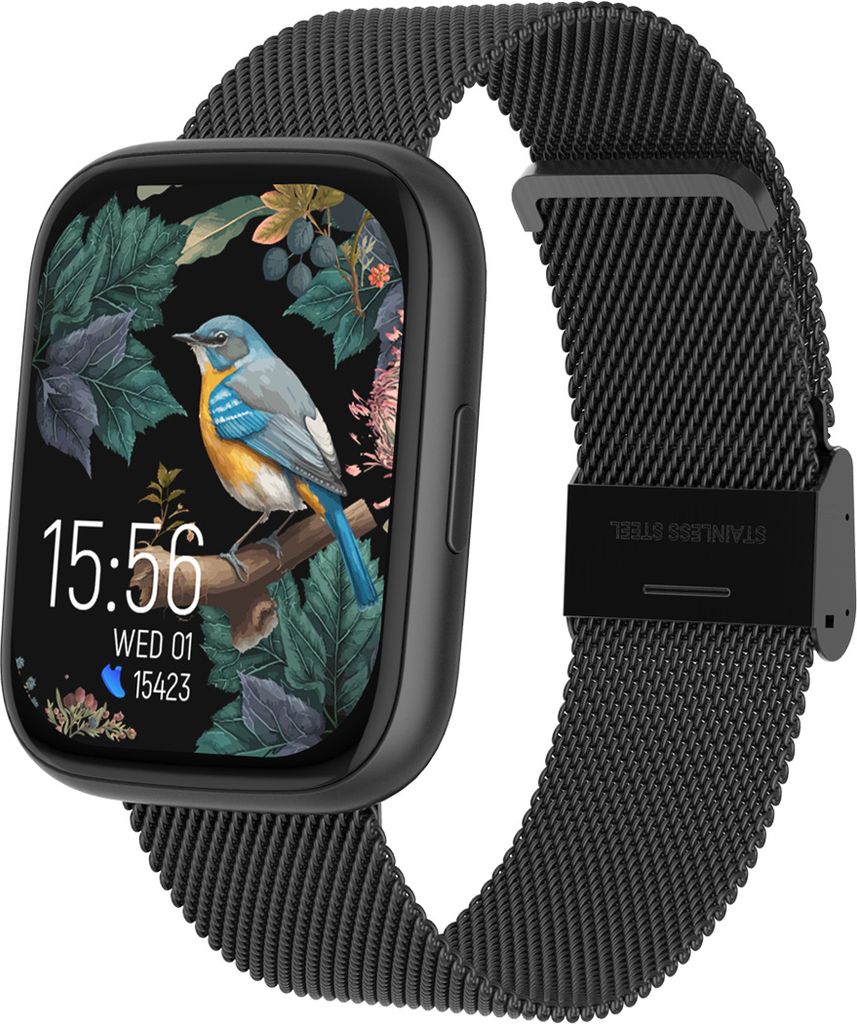 Forever Smartwatch SW-330 ForeVigo 4 Schwarz, Wasserdicht, Bluetooth, IP68, Amoled, Schlafüberwachung, Pulsmesser, Sportmodi
