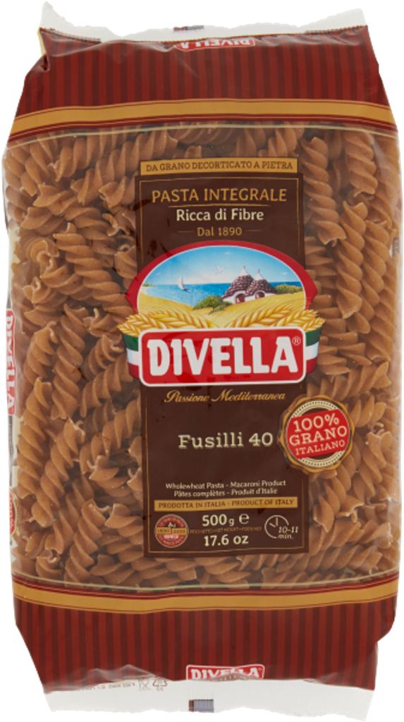 Fusilli complets Divella, 500 g Image du produit 