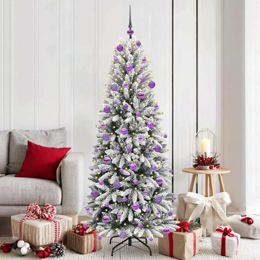 "Schlussverkauf" Künstlicher Weihnachtsbaum(1 pc) - Kunstbaum/Tannenbaum - mit 300 LEDs mit Ständer Weiß 180 cm C7536