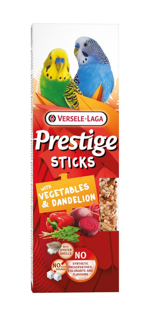 Prestige Sticks Kleinsittiche mit Gemüse & Löwenzahn - 2 Stück - 60 g