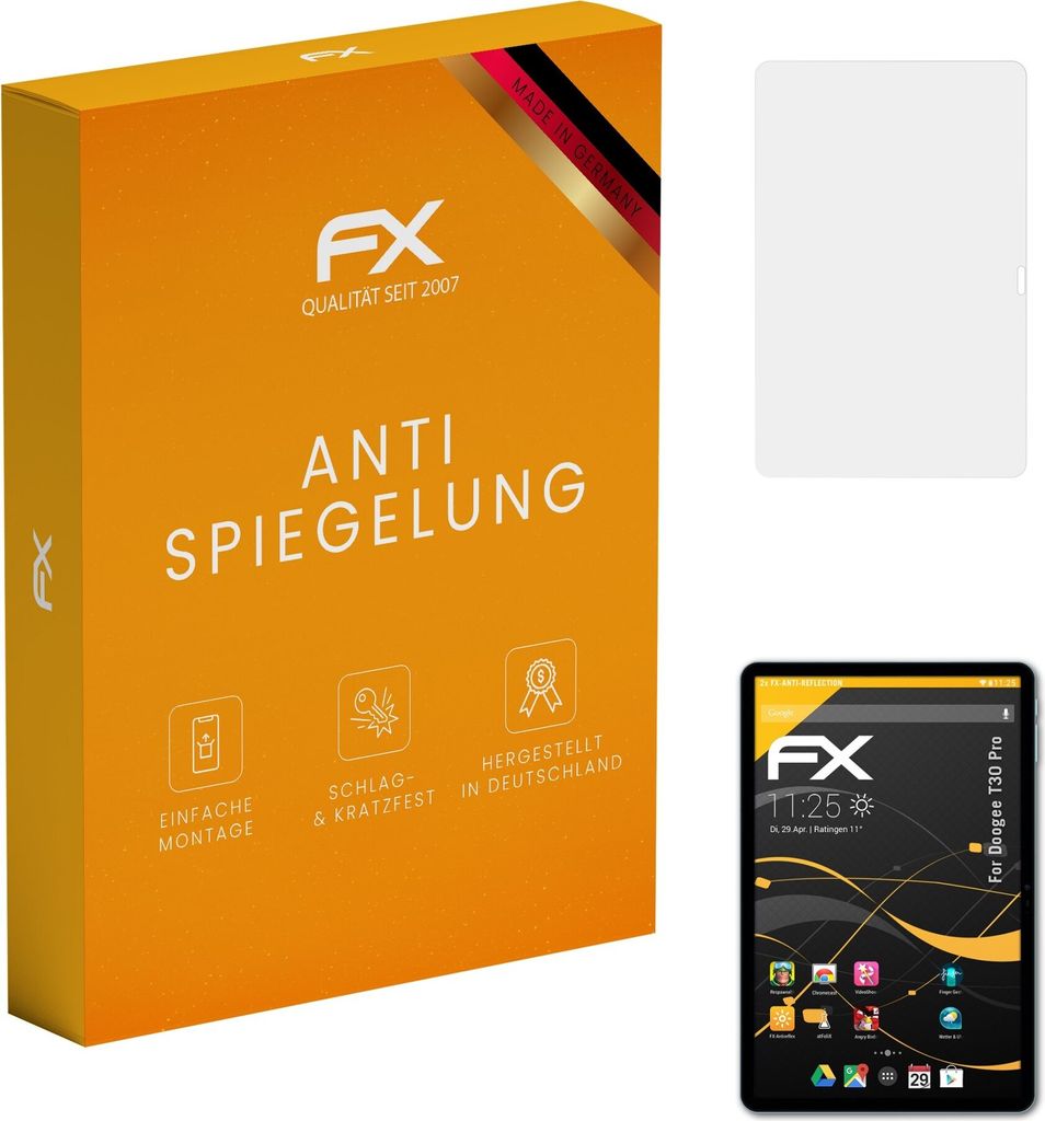 atFoliX FX-Antireflex 2x Schutzfolie kompatibel mit Doogee T30 Pro Displayfolie