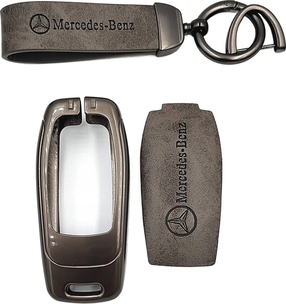 Regalo Uomo Mercedes Portachiavi 3in1 ETUI Pelle C E GLC GLE S Elegance