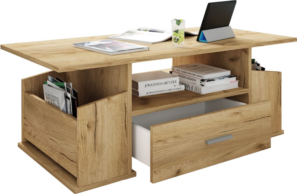VCM Holz Couchtisch mit ausreichend Stauraum | Maße ca. H. Produktbild 