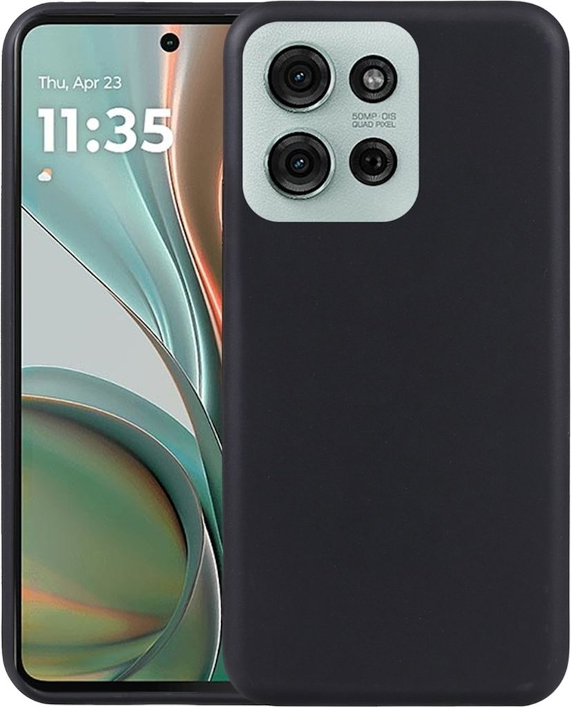 Für Motorola Moto G75 5G Silikon TPU Schutz Hülle Case Cover Flexibel dünn Schwarz
