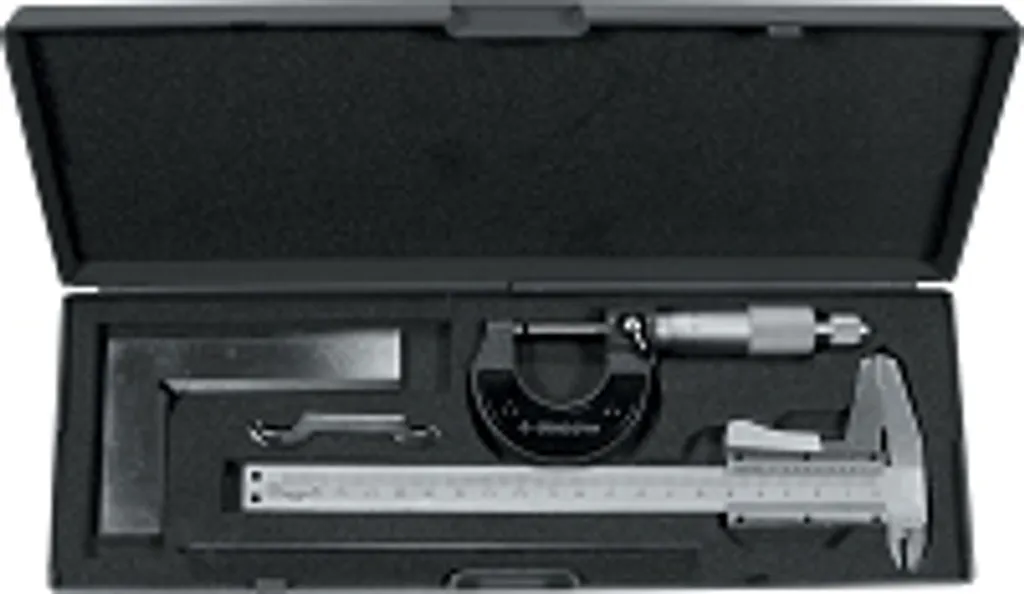 Pied à coulisse et micromètre acier 150mm série M1 - kit de 4 outils
