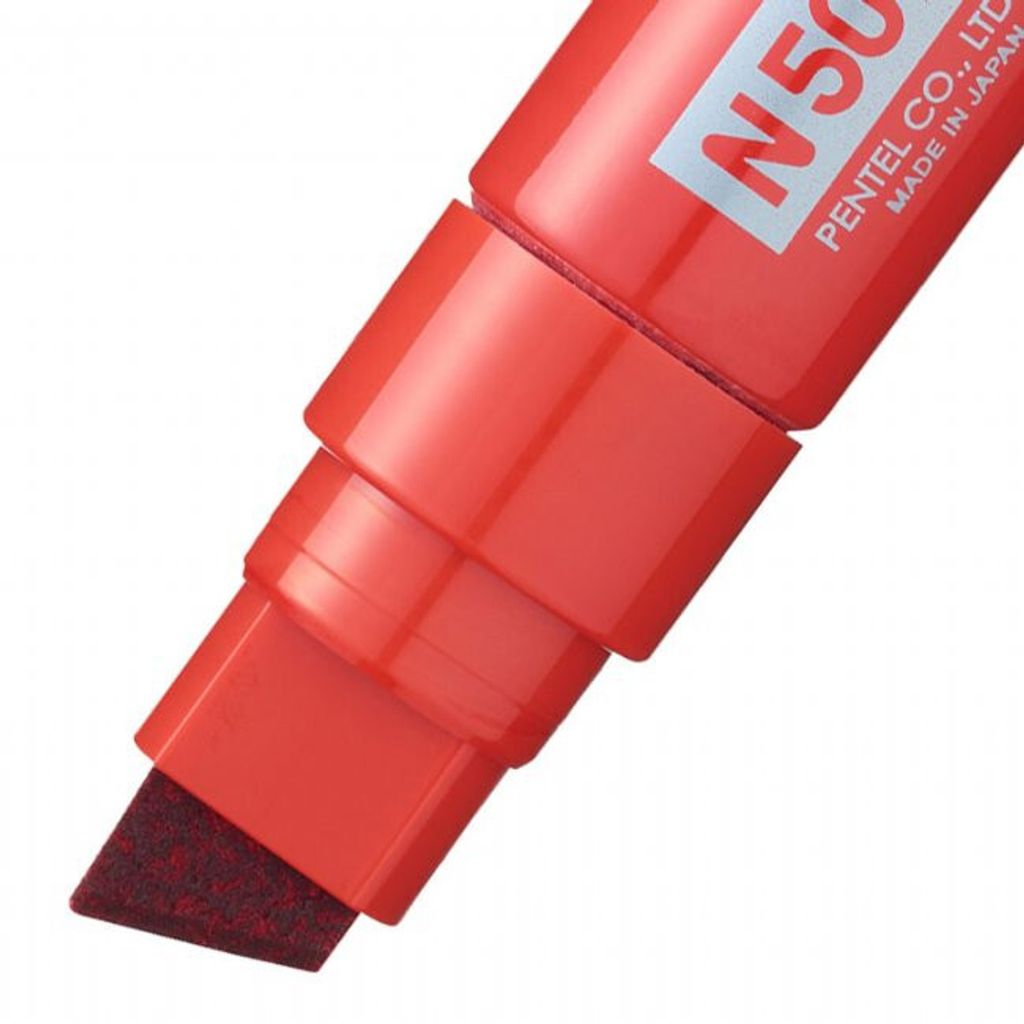 Pentel N50XL Permanent-Marker Meißel Rot 6 Stück(e)