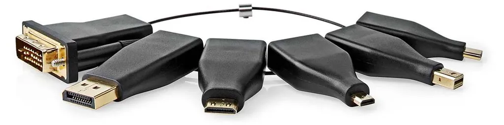 Adaptateur HDMI Nedis contacts plaqués or avec entrée USB-C et DisplayPort