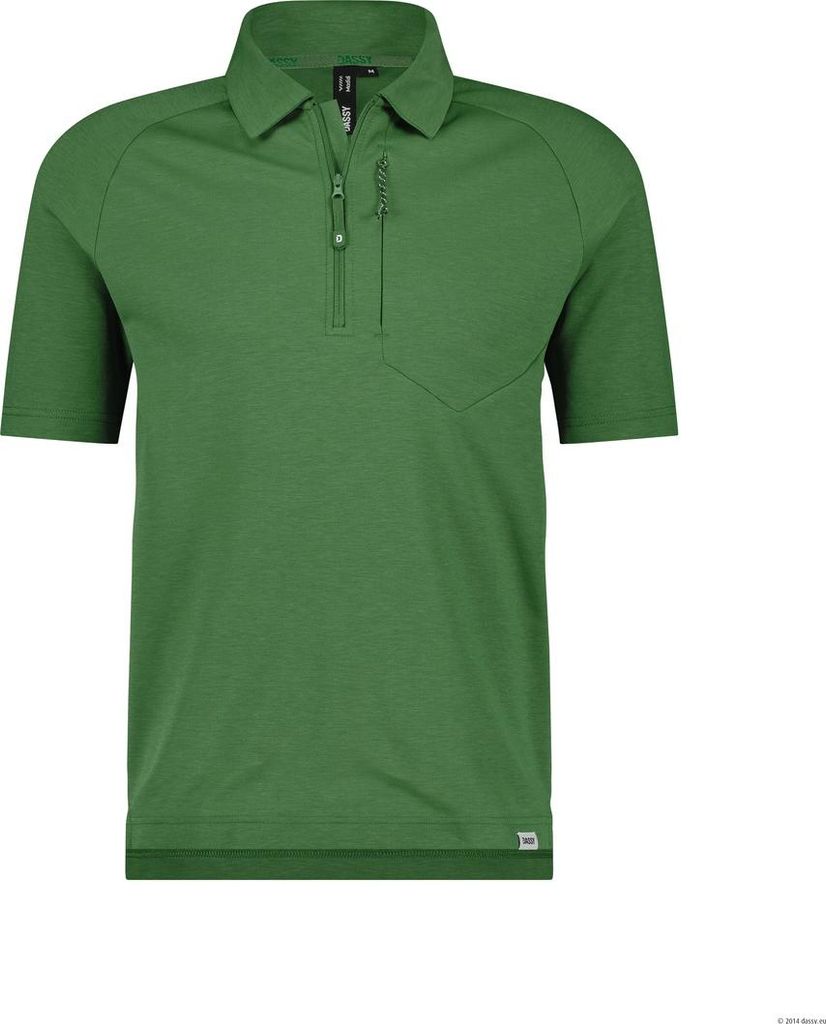 DASSY Poloshirt MADIDI Reißverschluss Gr. L grün