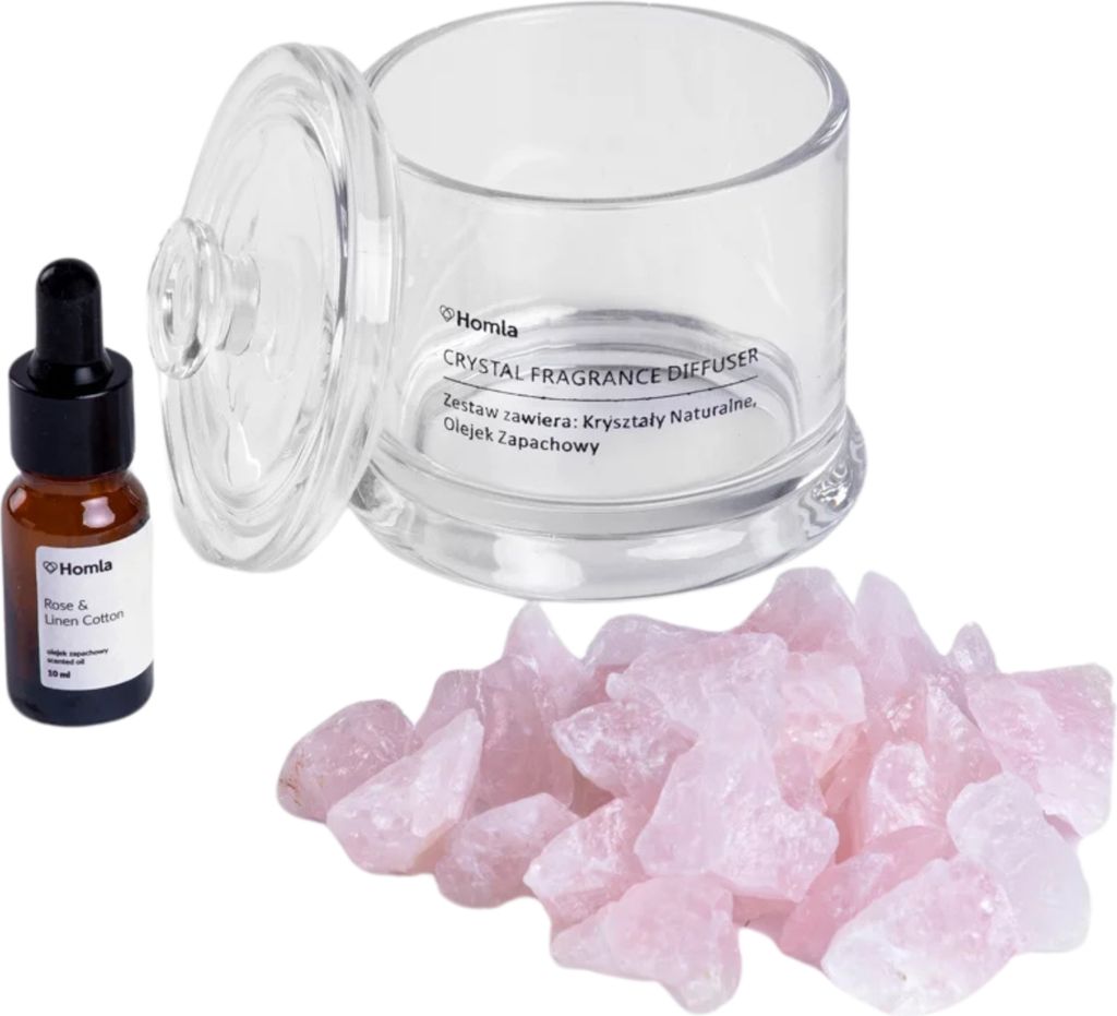 HOMLA SERENITY Rose & Linen Baumwolle Duftset 210 G + 10 ml