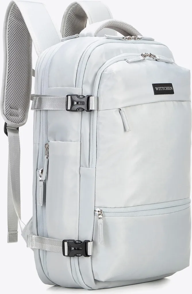 Sac à Dos Avion Multifonctionnel Blanc Crème Polyester Extensible - 3