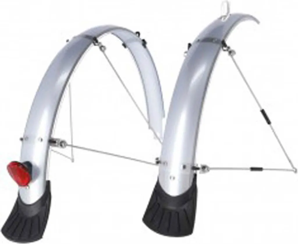 Garde-boue vélo route 700C XLC 41mm argent : roulez au sec sous la pluie