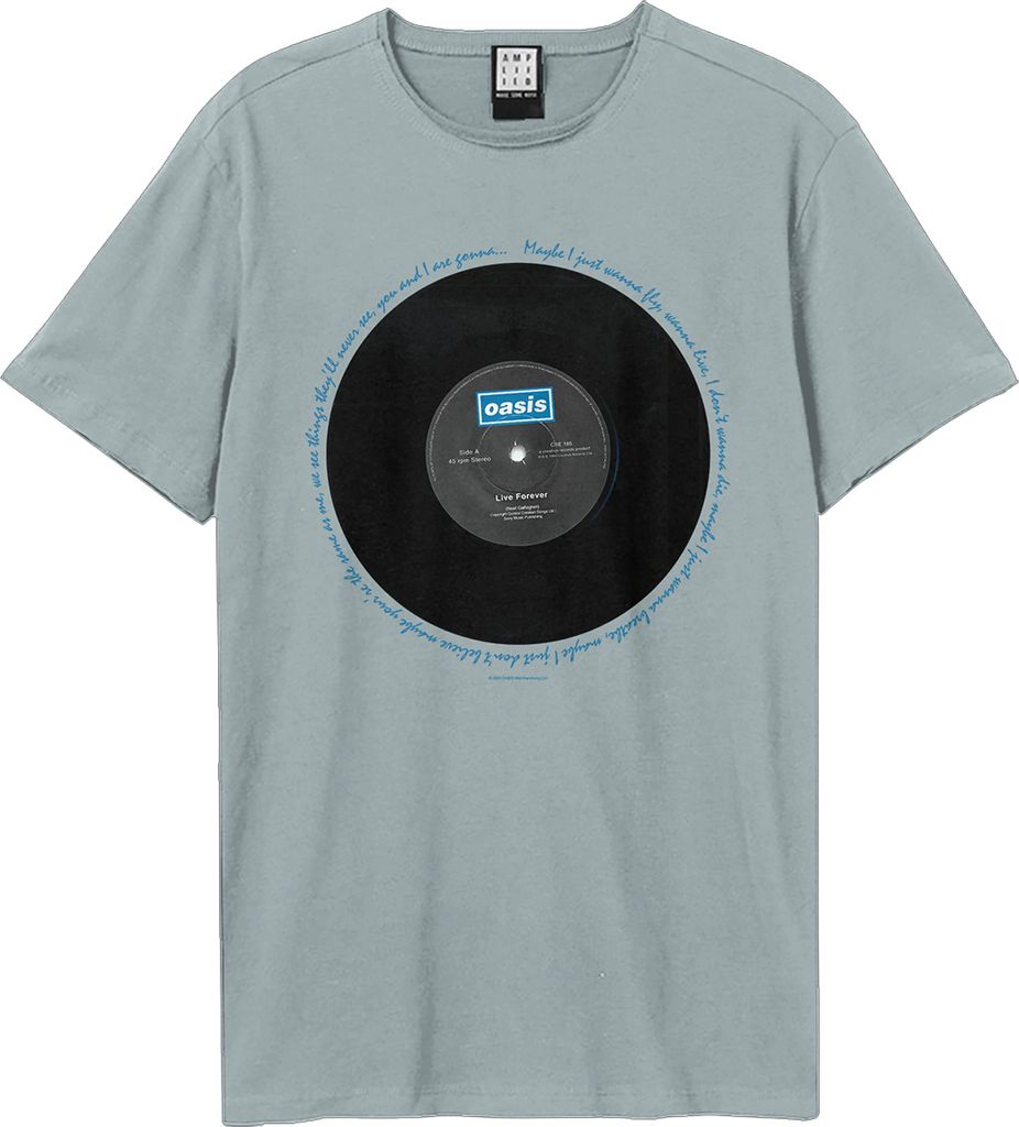 Oasis - "Live Forever" T-Shirt für Herren/Damen Uni GD2197 (XL) (seltsames Blau)