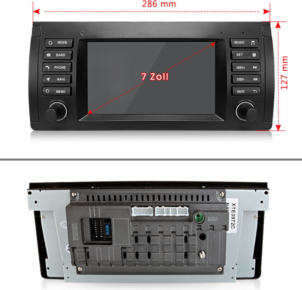 7 "Android12 Autorádio pre BMW E39 radu 5 carplay GPS Navi Obrázok produktu 14