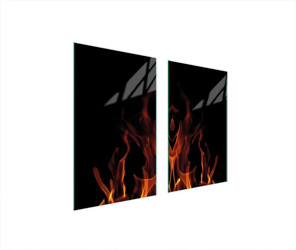 Copri Fornelli Induzione 75x52 in Vetro Nero - Set 2 Pezzi Eleganti - 1
