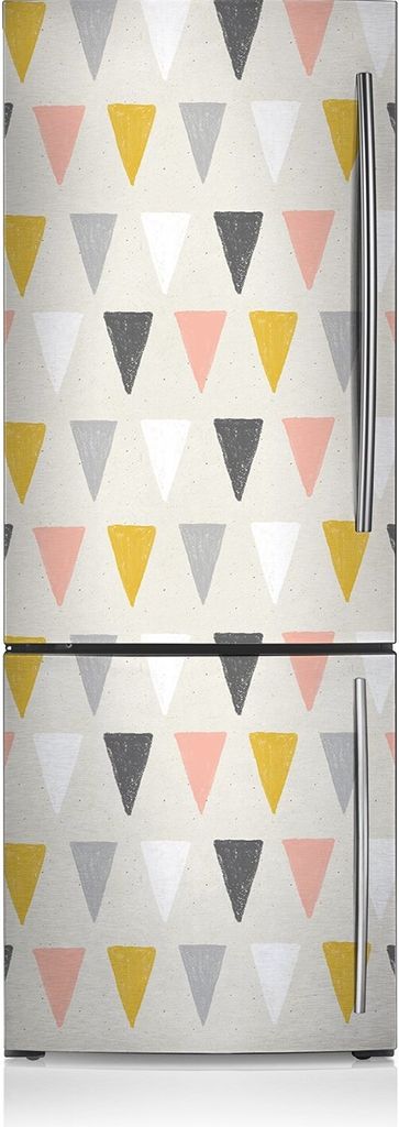 Kühlschrankmagne Kühlschrank Aufkleber Magnetfolie Dekoration 70x190 cm - Dreieckiges Muster