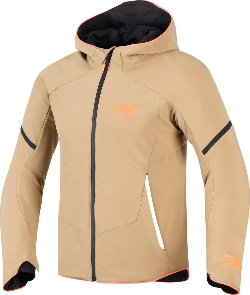 Alpinestars Aeroshel wasserdichte Motorrad Textiljacke, dunkles khaki, 4XL