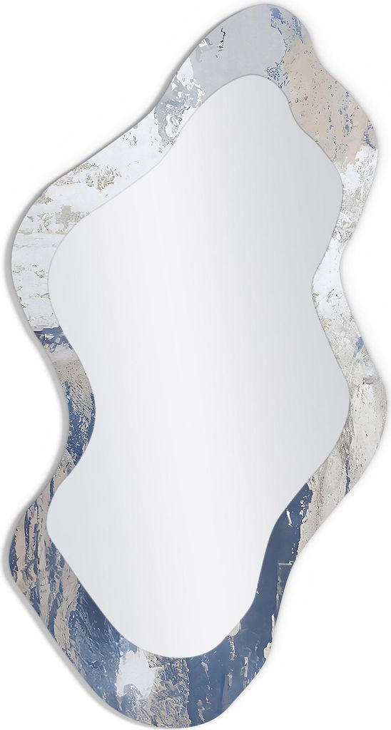 DEQORI Wandspiegel Organisch 48,9x93,8 cm 'Schicht und Licht' Spiegel Badspiegel Bad