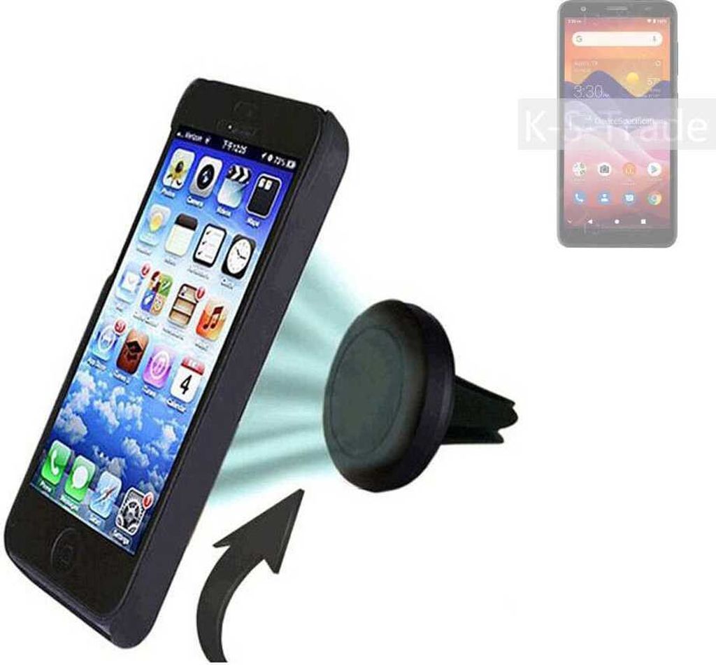 K-S-Trade Kompatibel mit ZTE Avid 579 Auto Handy Halterung KFZ Halter Lüftungsgitterhalterung Air Vent mount Smartphone Halter