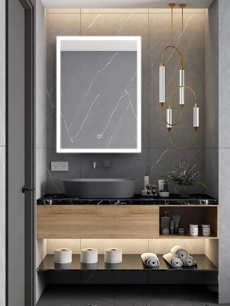 Miroir de Salle de Bain Lumineux 60x80 cm SAT Feel LED Rectangulaire - 3