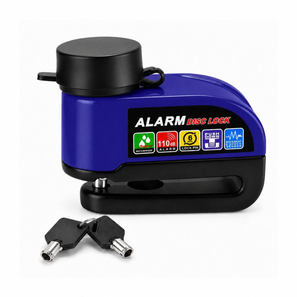 Bremsscheibenschloss mit Alarm 110 dB Motorradschloss Produktbild 