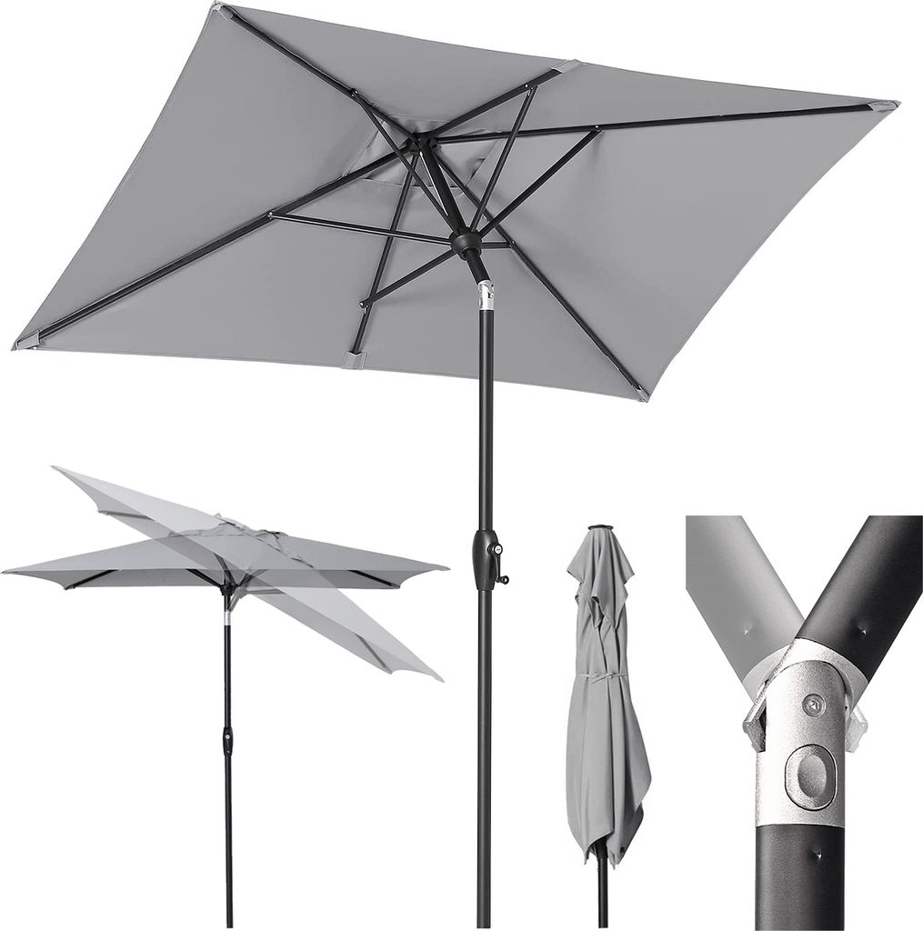 Sekey Sonnenschirm Balkon Gartenschirm Marktschirm  140×210 Produktbild 