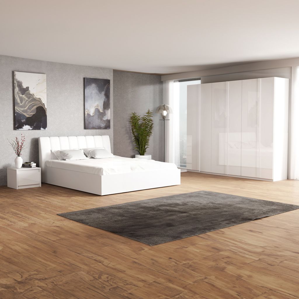 Schlafzimmer Komplett Set Bett 180x200 cm Liegefläche inkl. Lattenrost ILLORAI-166