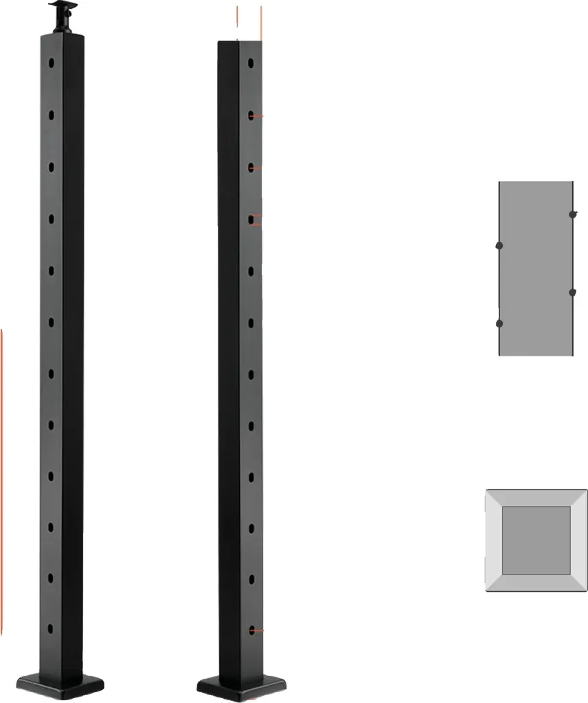 Poteau pour Garde-Corps Extérieur de Terrasse et Escalier Installation I