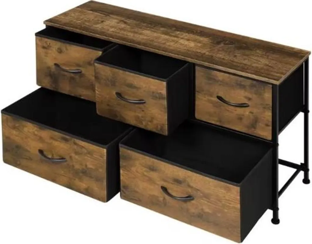 Commode de Rangement avec Cadre Métallique - Buffet Bas Style Industriel - 4