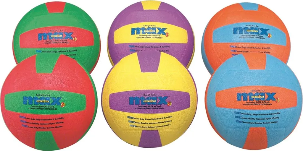 Set volley-ball Spordas 6 couleurs - Balles souples anti-trauma kid