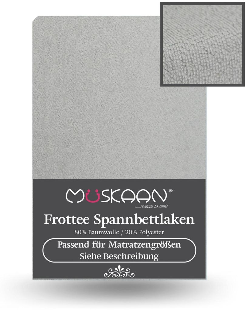 Frottee Spannbettlaken 180x200 cm - 200x220 cm + 40 cm Produktbild 