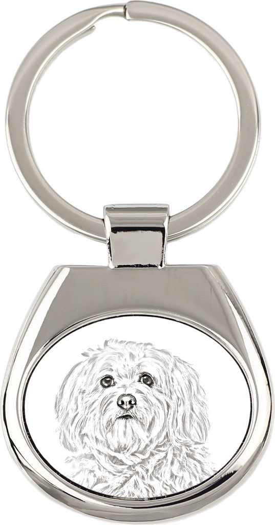 Havaneser, Bichon Havanais, Bichón Habanero - Schlüsselanhänger mit Hund, Anhänger mit Aufdruck, personalisierter Anhänger der Marke Art-Dog