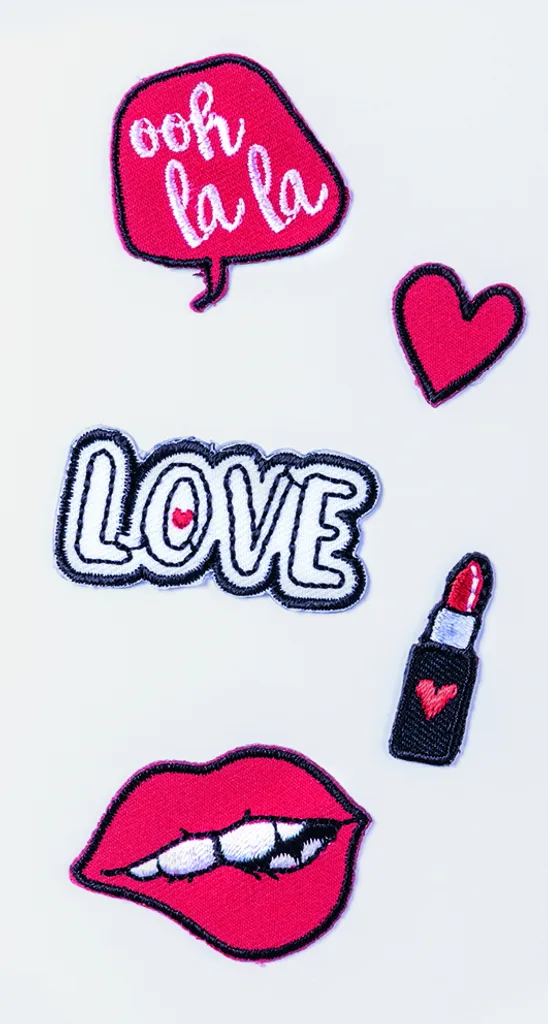 Autocollants textiles décoratifs Love pour customisation de vêtements - 3