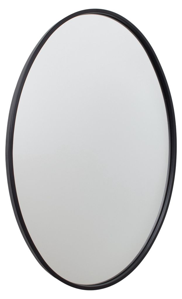 Fragix Boston Spiegel Oval - Schwarz - Metallrahmen - 80x50