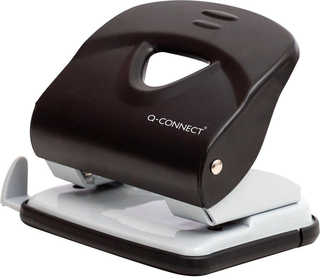 Q-CONNECT KF14220 Locher, 30 Blatt, schwarz/grau