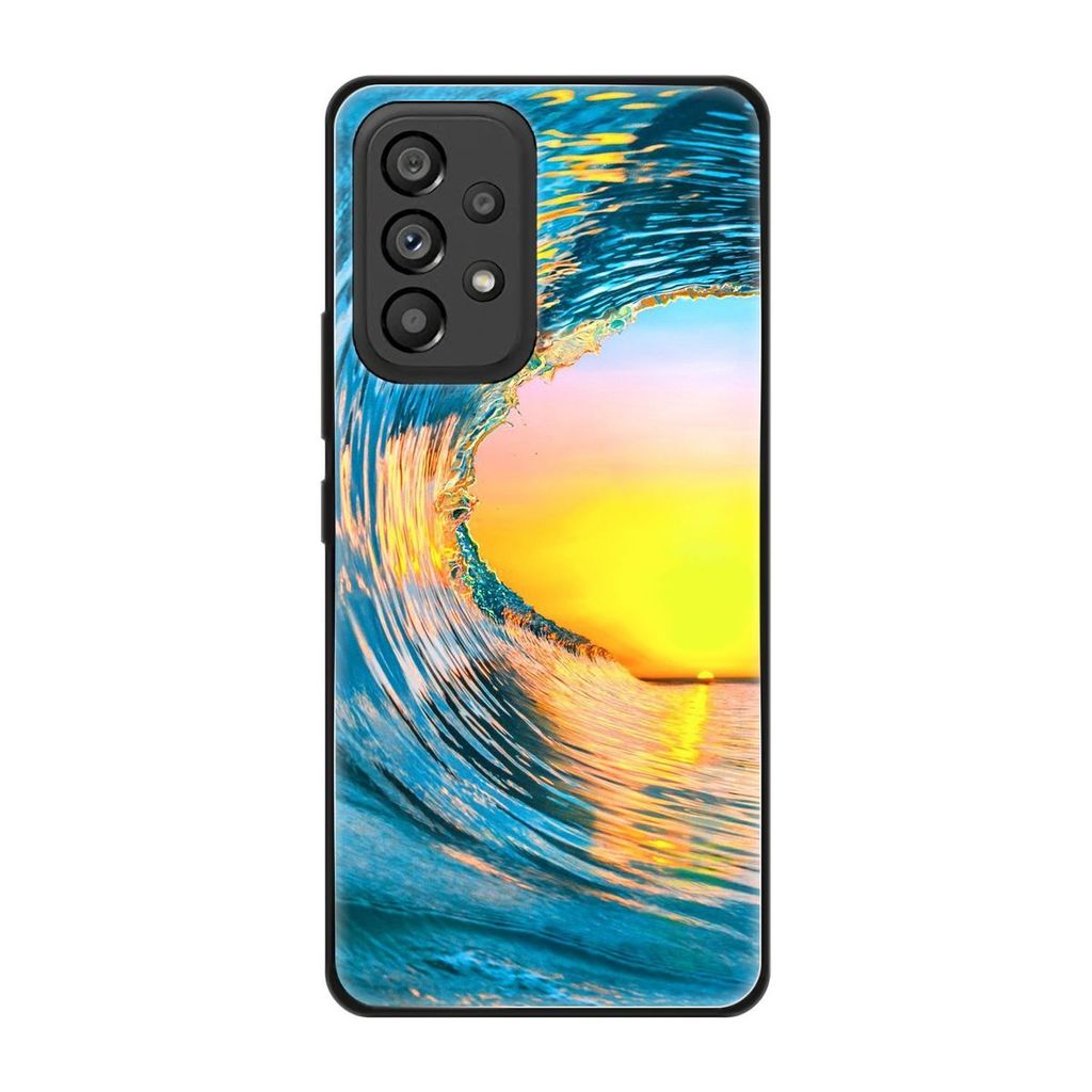 König Design Hülle kompatibel mit Samsung Galaxy A53 5G Kunststoff Soft Handyhülle - Handy Case Welle