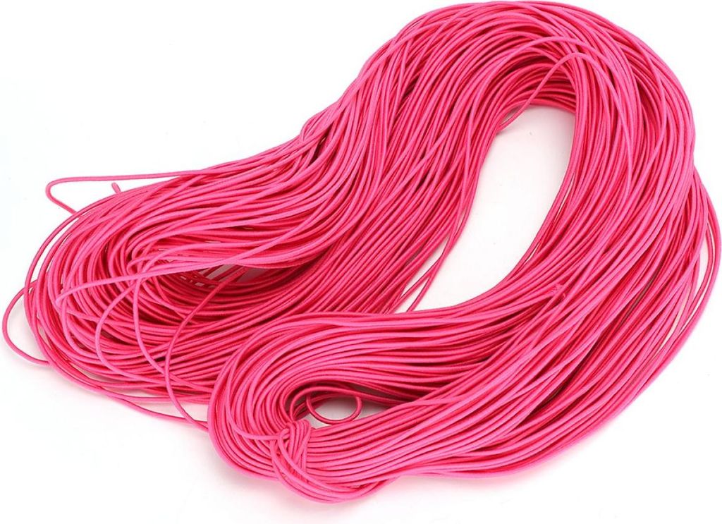 100 m elastische, dehnbare, runde Perlenschnur für DIY-Schmuckherstellung, hellrosa