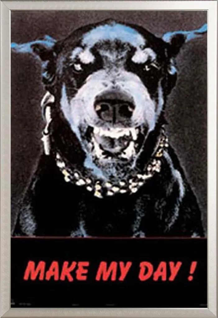 Cornice Argento Shinsuke Maxi Poster Cani Make My Day Acrilico