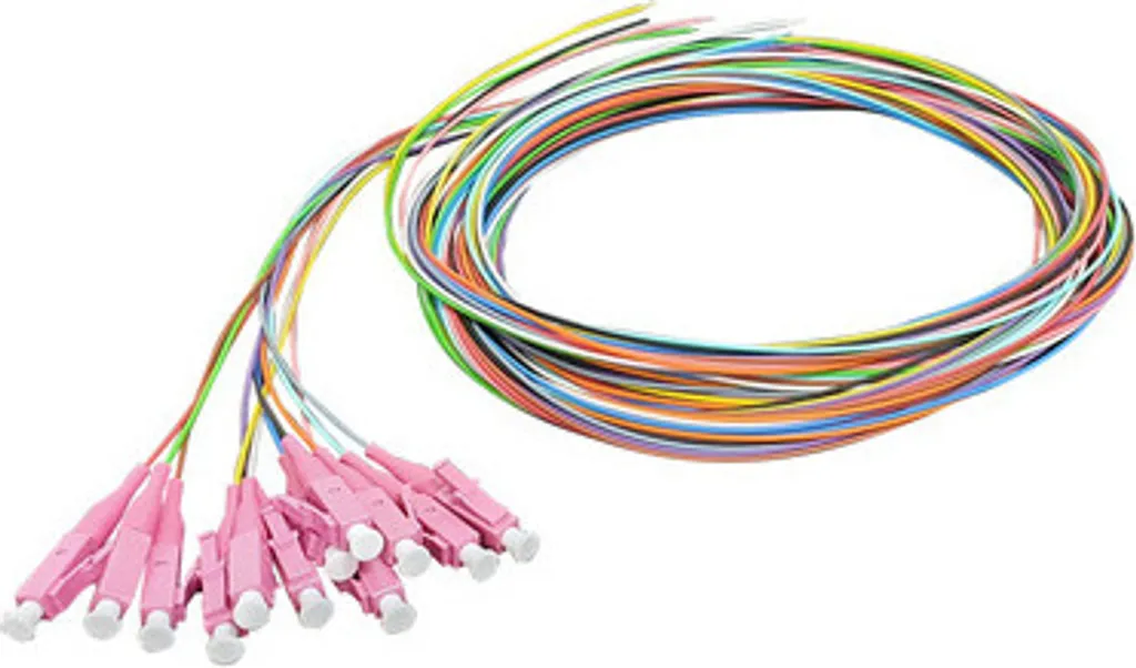 Pigtail LC OM4 kit de 12 fibres 50/125 pour raccordement réseau 2m