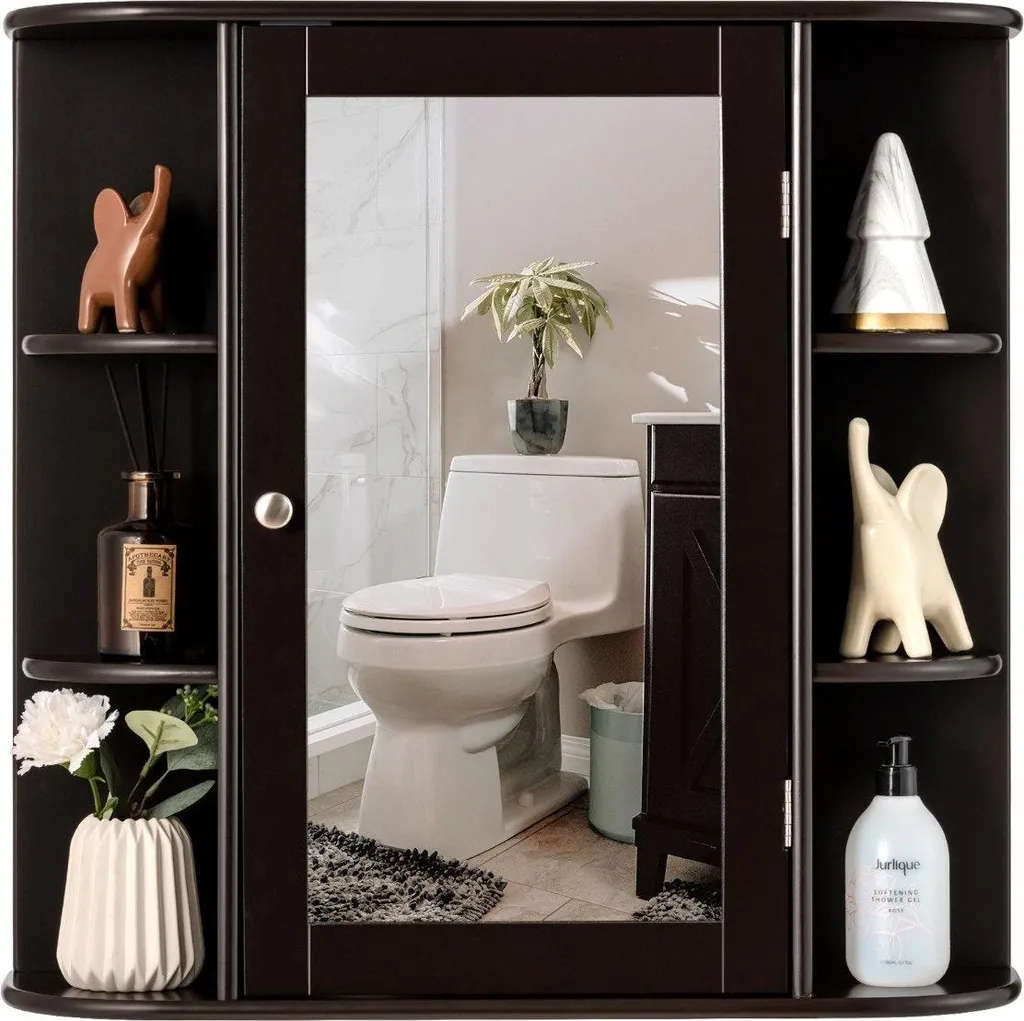 Gagnez de la place : Armoire murale compacte marron pour petite pièce